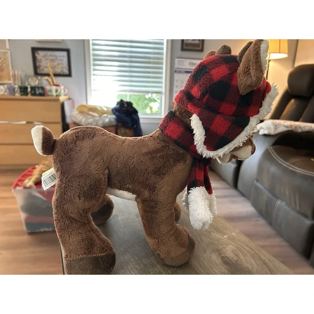 Dan Dee Collectors Choice Rudolph The Red Nosed Reindeerplush‎ 2013 Plaid Hat